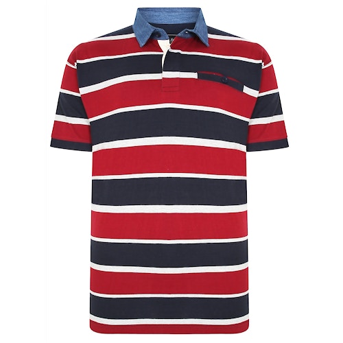 KAM Rugby Style Polo Shirt Burgundy